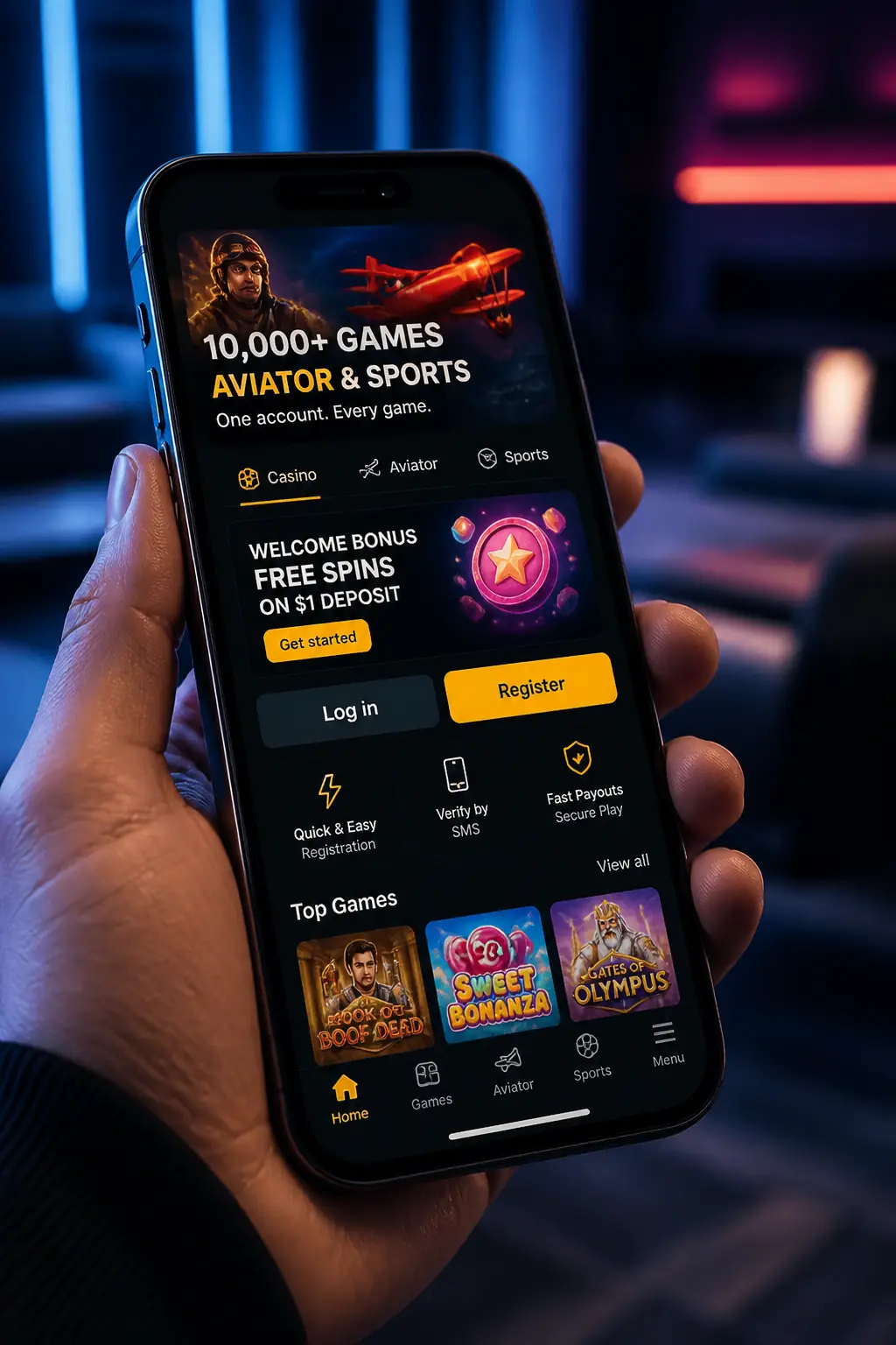 SpinCity Namibia Login visual guide for SpinCity Casino